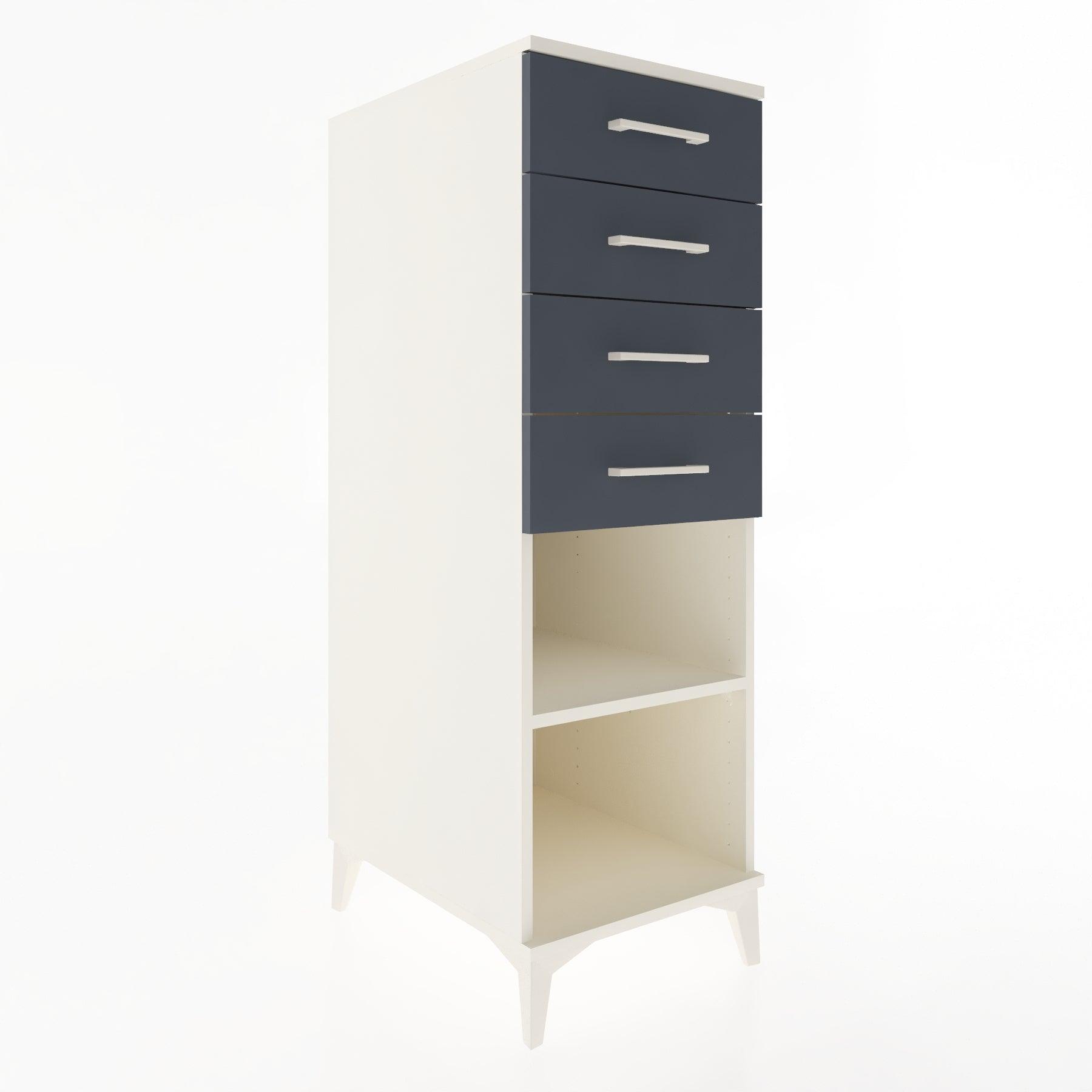 Woodntry Modular Cabinet Moonstone 44x59x122 cm with Drawers and Shelves CR124-1