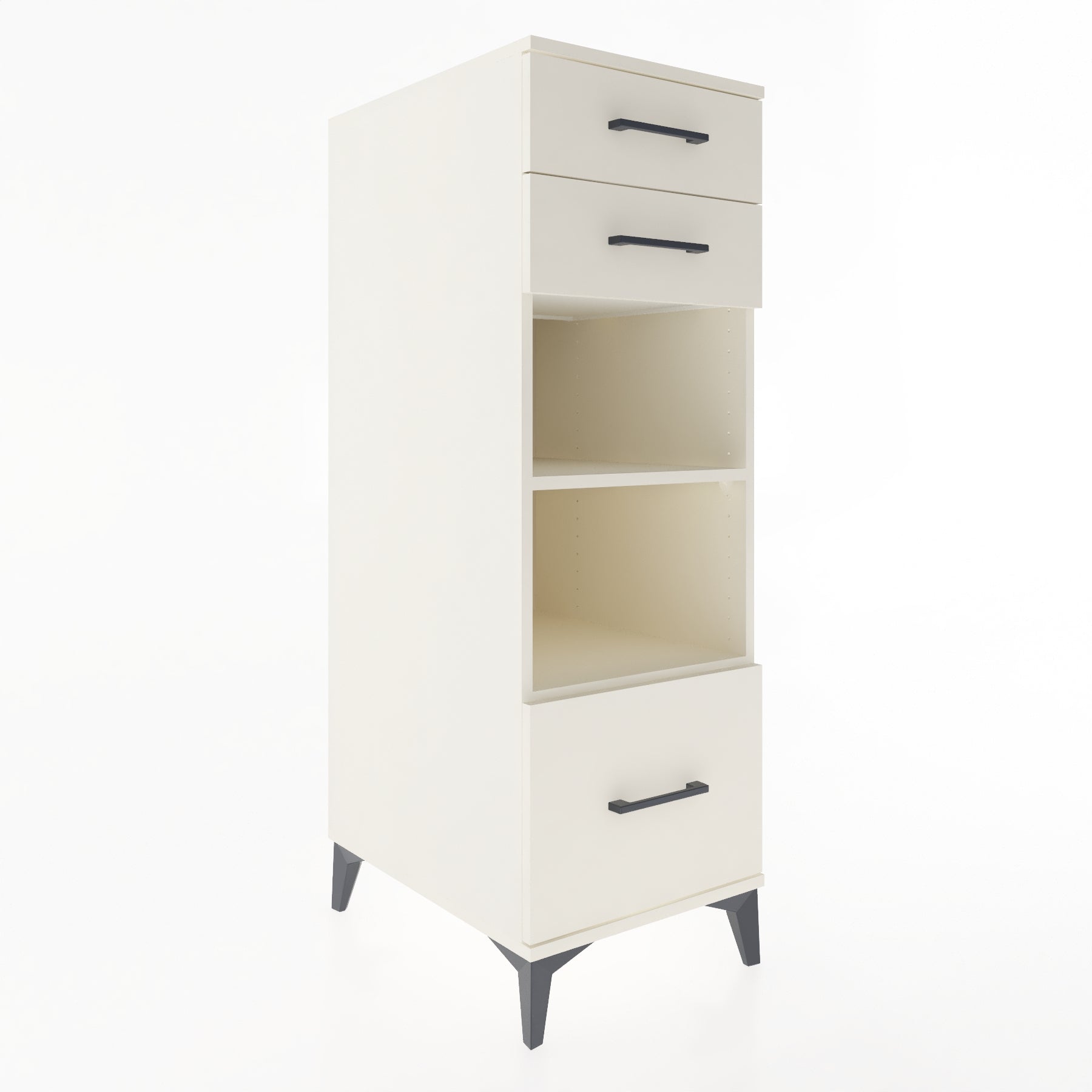Woodntry Modular Cabinet Moonstone 44x59x122 cm with Drawers and Shelves CR74-1