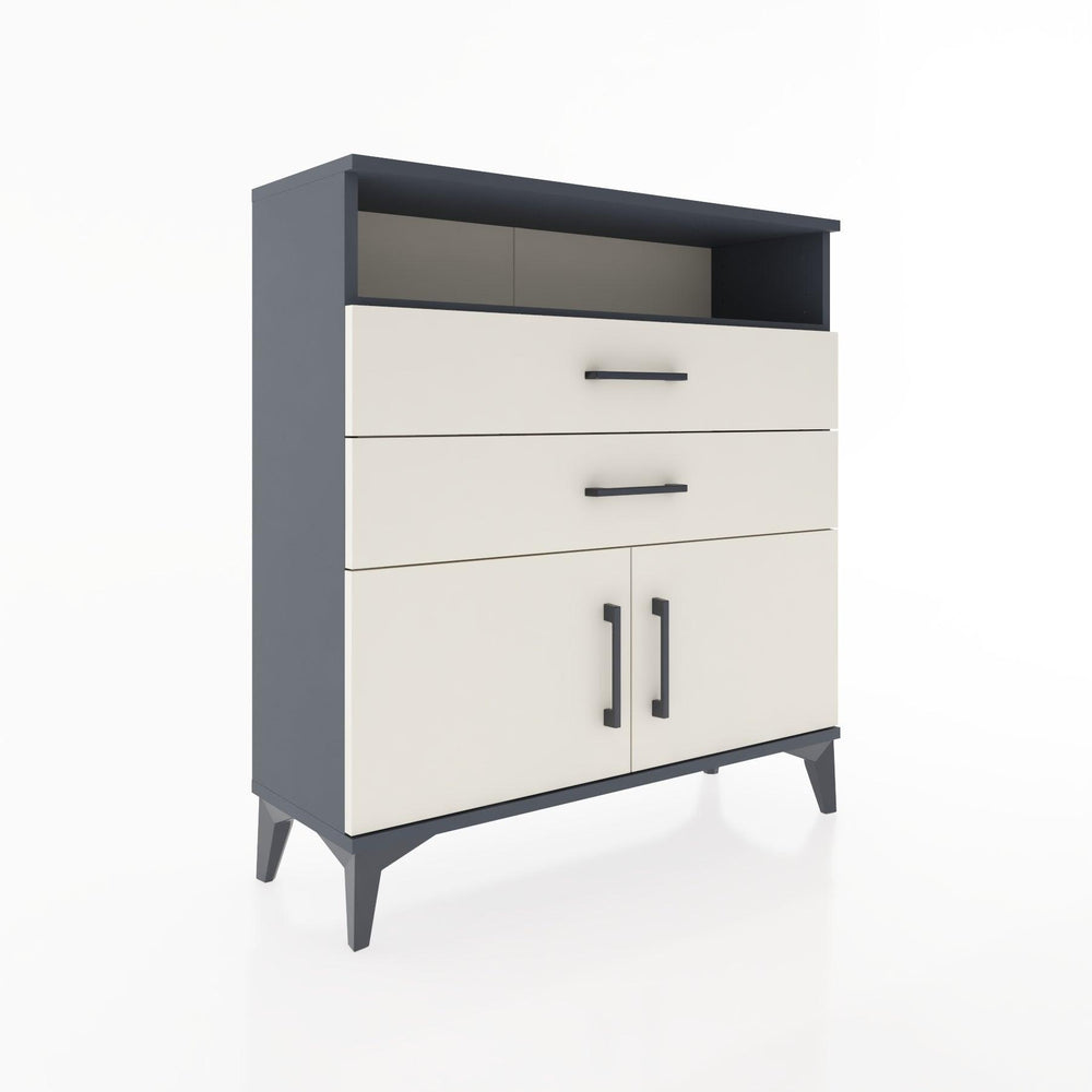 Woodntry Modüler Şifonyer Antrasit 88x30x84 cm Fonksiyonel F24-2