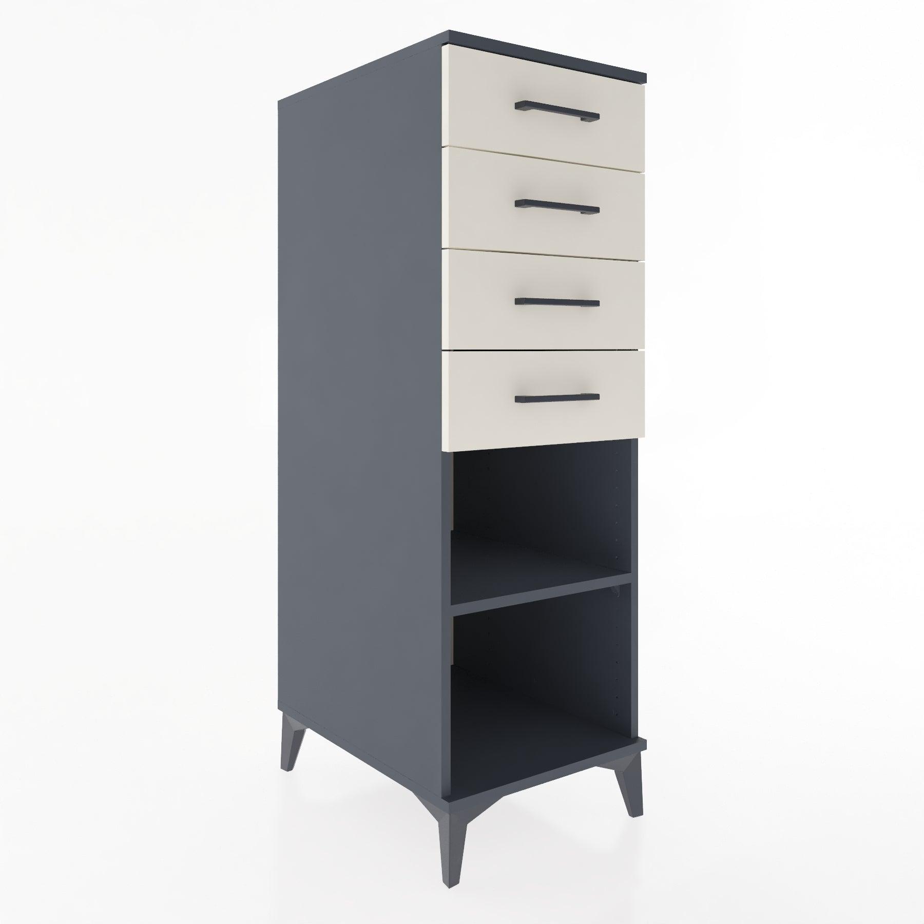 Woodntry Modular Cabinet Anthracite 44x30x122 cm with Drawers and Shelves CR124-2