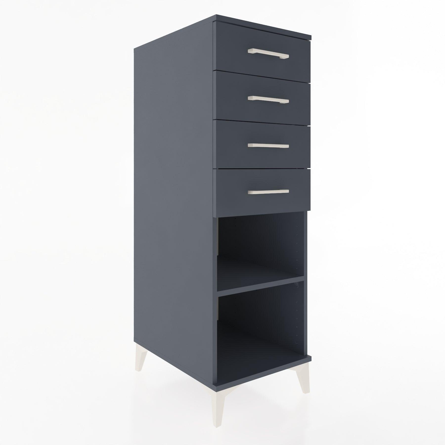 Woodntry Modular Cabinet Anthracite 44x30x122 cm with Drawers and Shelves CR124-2