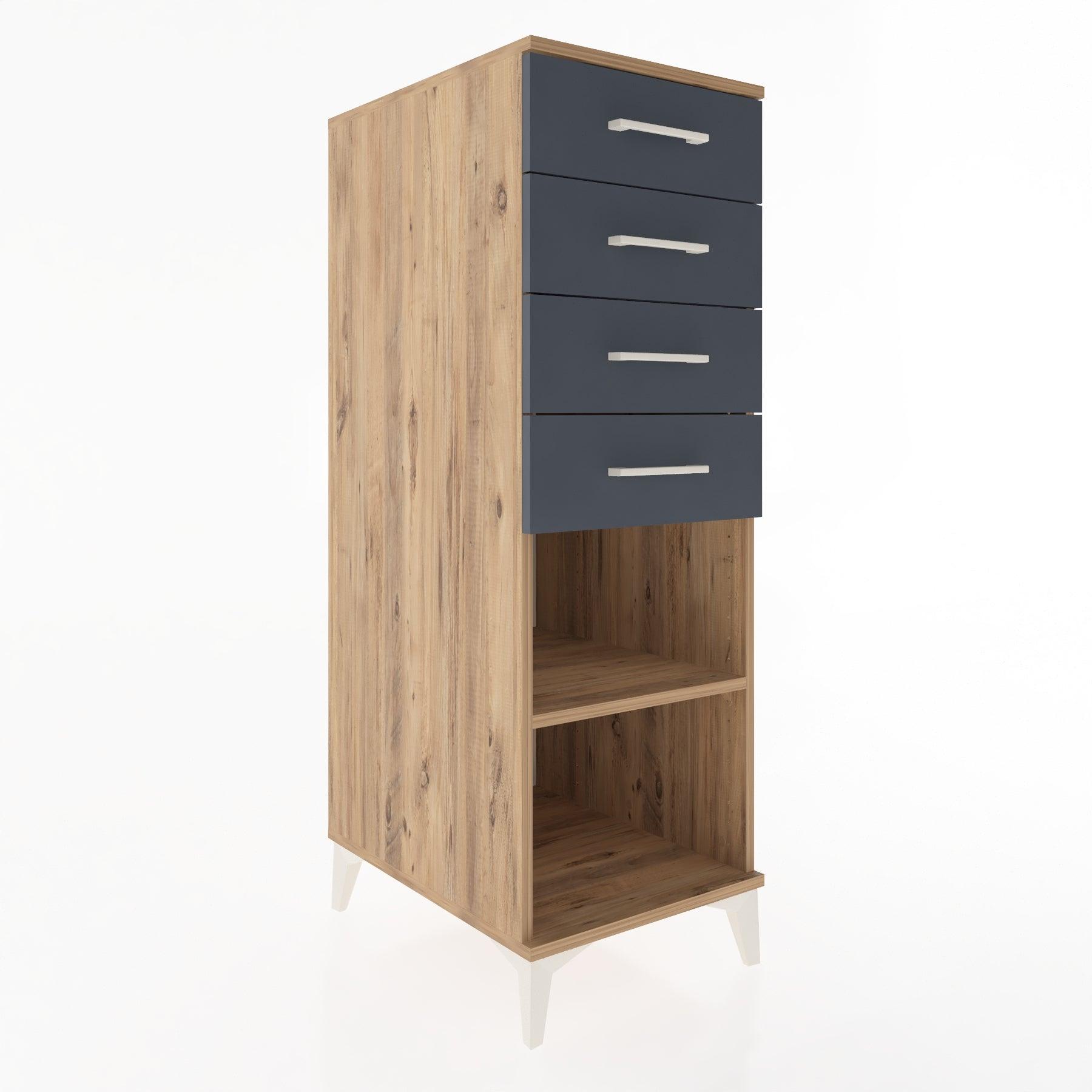 Woodntry Modular Cabinet Pine 44x59x122 cm with Drawers and Shelves CR124-3