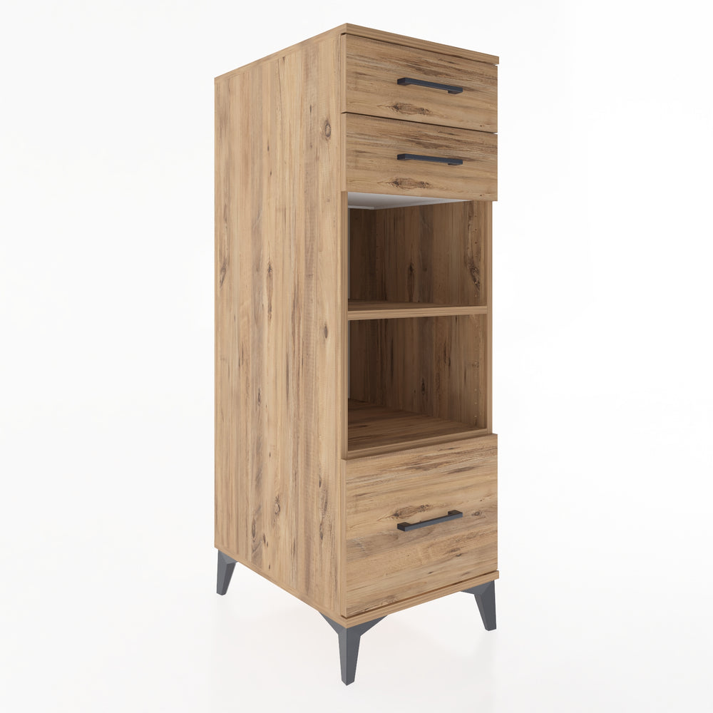 Woodntry Modular Cabinet Pine 44x59x122 cm with Drawers and Shelves CR74-3