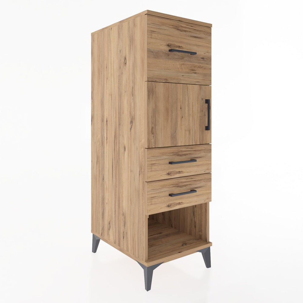 Woodntry Modüler Dolap Çam 44x30x122 cm Fonksiyonel F125-3