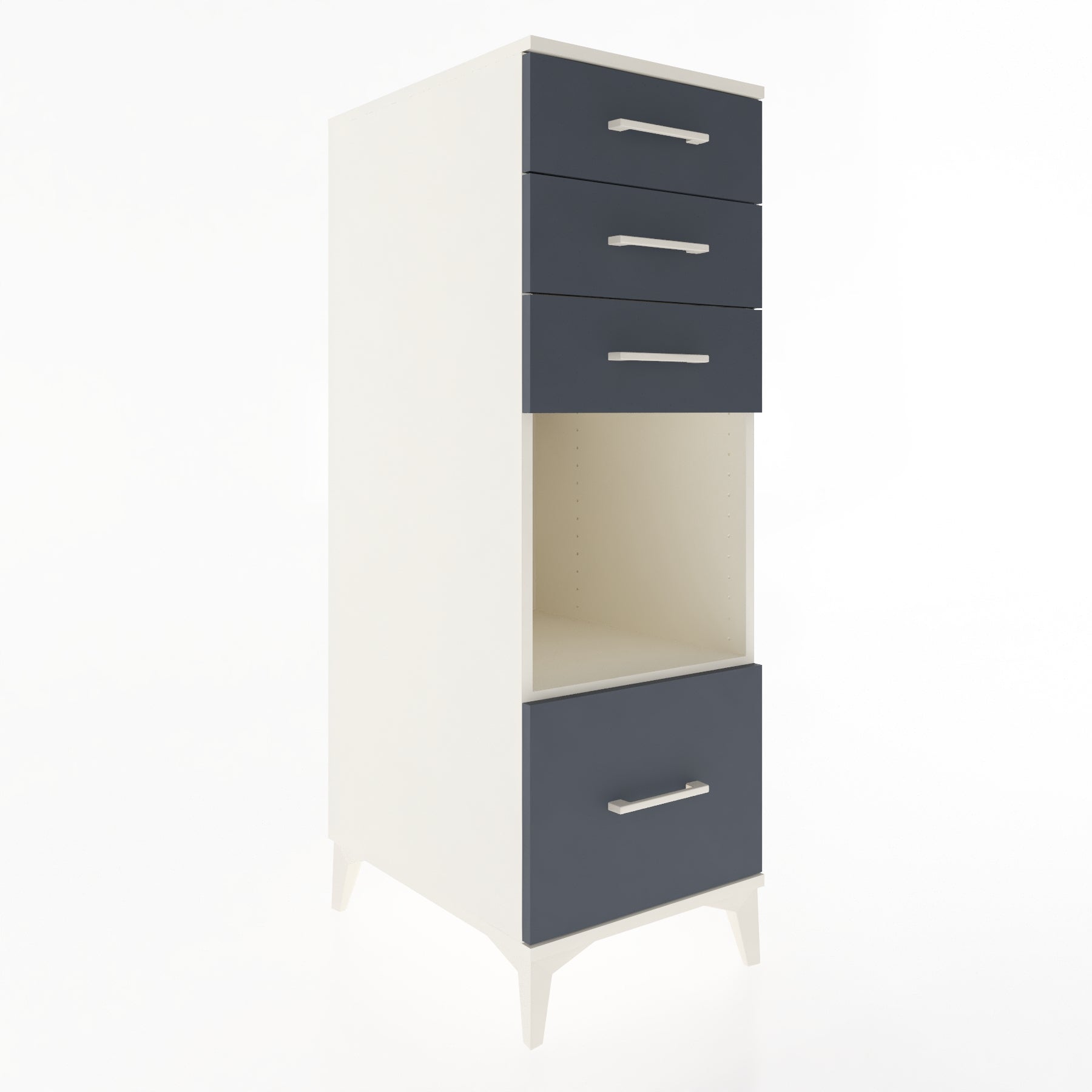 Woodntry Modüler Dolap Aytaşı 44x59x122 cm Çekmeceli ve Raflı CR76-1
