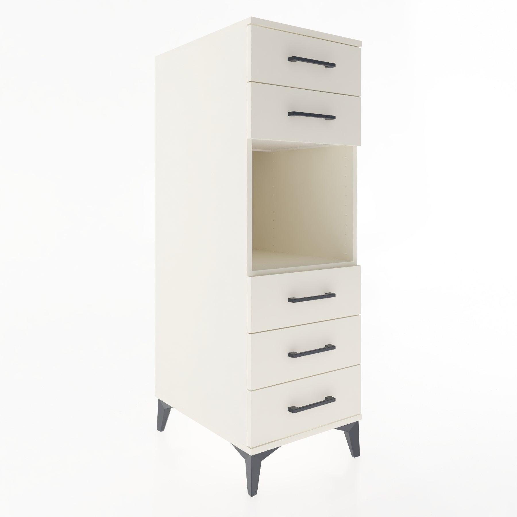 Woodntry Modular Cabinet Moonstone 44x59x122 cm with Drawers and Shelves CR126-1