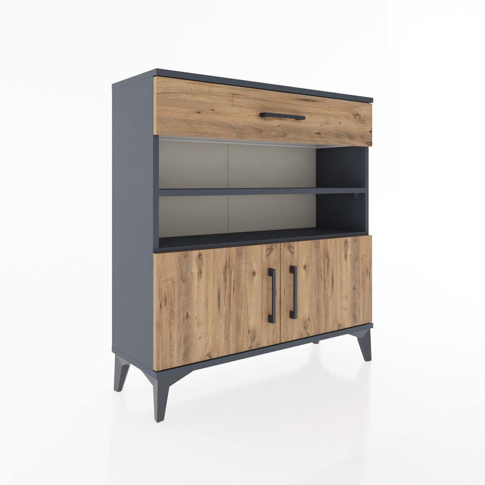 Woodntry Modüler Şifonyer Antrasit 88x30x84 cm Fonksiyonel F26-2