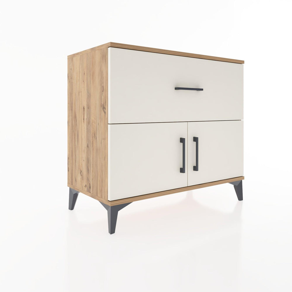 Woodntry Modüler Şifonyer Çam 88x44x68 cm Kapaklı ve Çekmeceli KC26-3