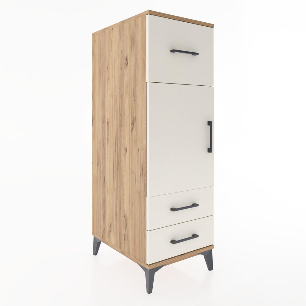 Woodntry Modular Cabinet Pine 44x30x122 cm with Doors and Drawers KC26-3