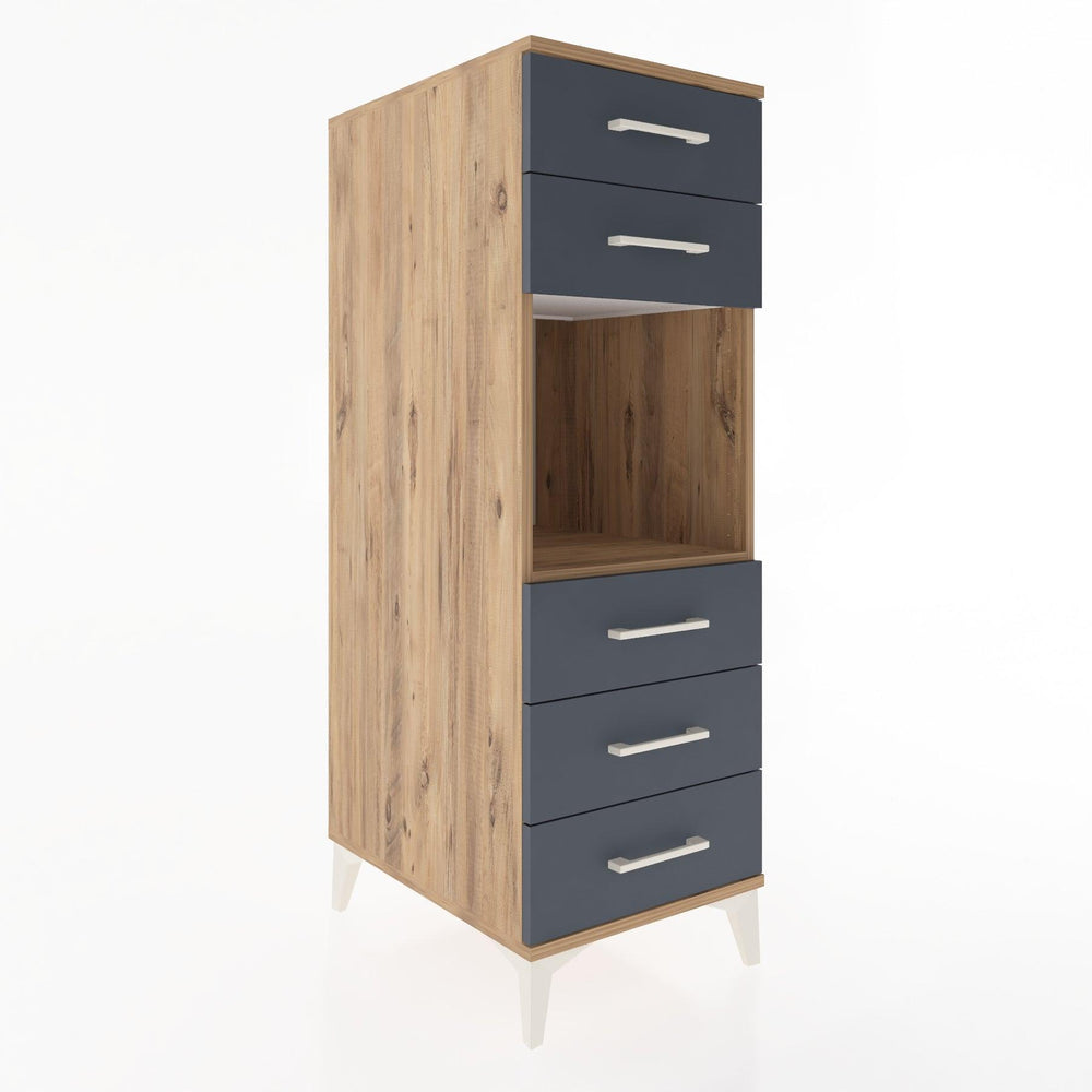 Woodntry Modular Cabinet Pine 44x59x122 cm with Drawers and Shelves CR126-3