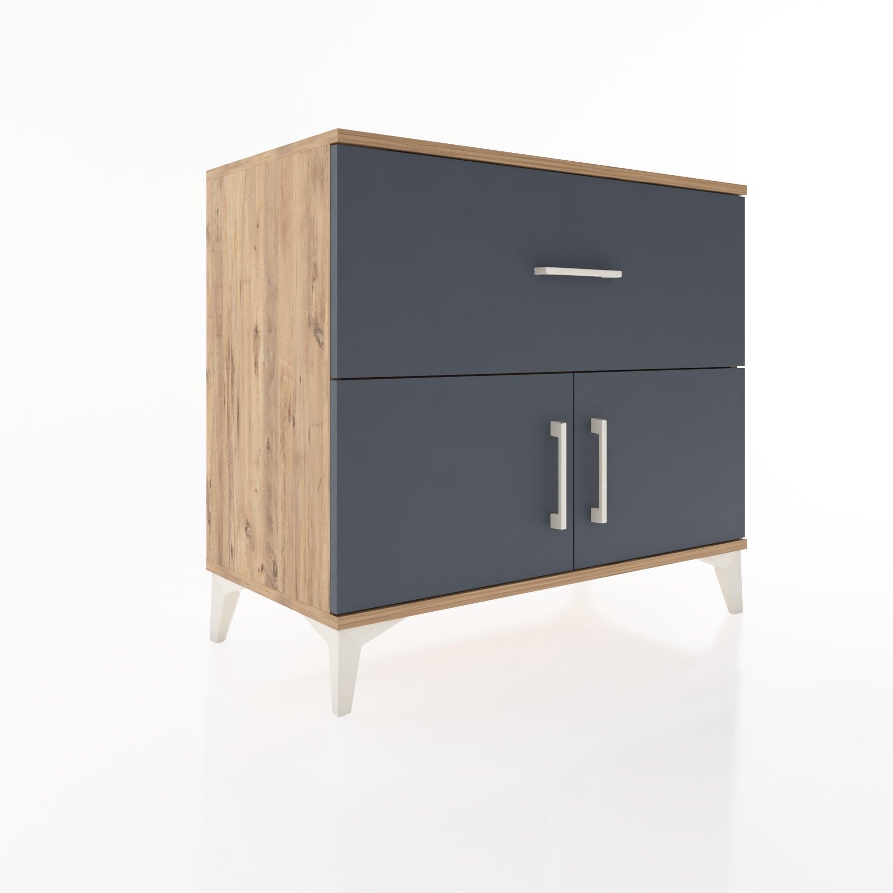 Woodntry Modüler Şifonyer Çam 88x44x68 cm Kapaklı ve Çekmeceli KC26-3