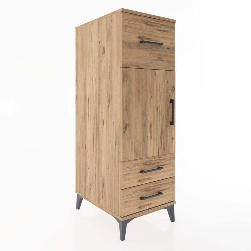 Woodntry Modular Cabinet Pine 44x30x122 cm with Doors and Drawers KC26-3
