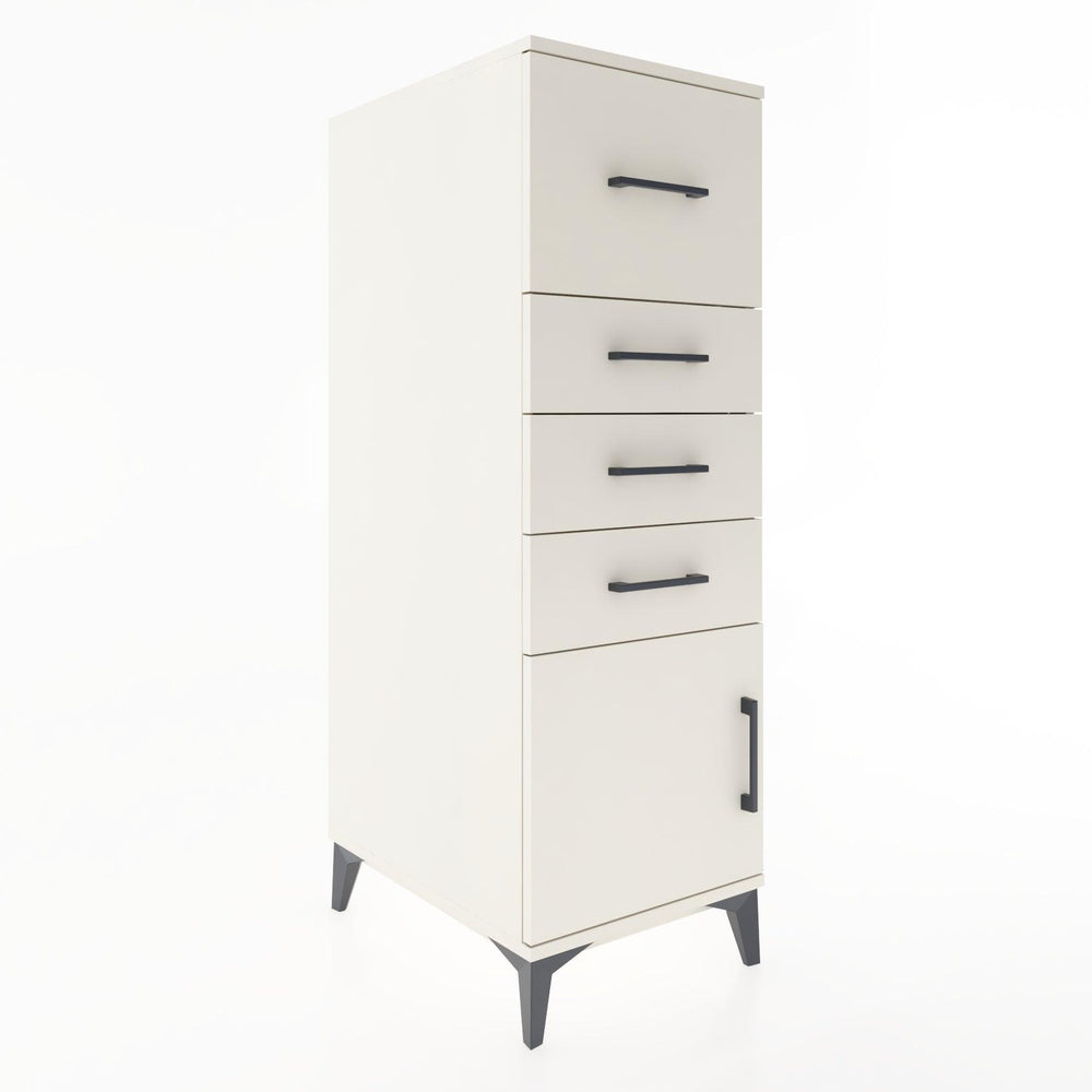 Woodntry Modular Cabinet Moonstone 44x30x122 cm with Doors and Drawers KC27-1