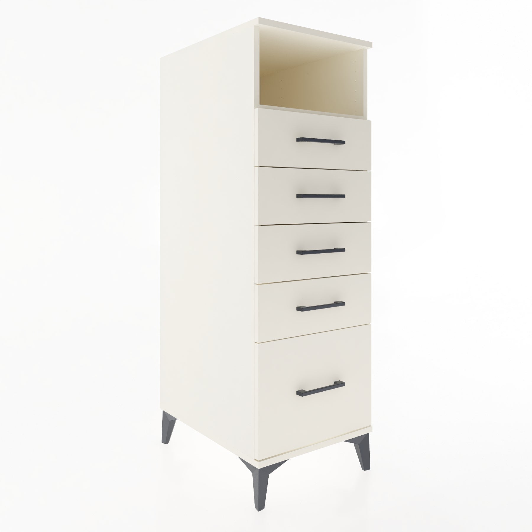 Woodntry Modular Cabinet Moonstone 44x59x122 cm with Drawers and Shelves CR77-1