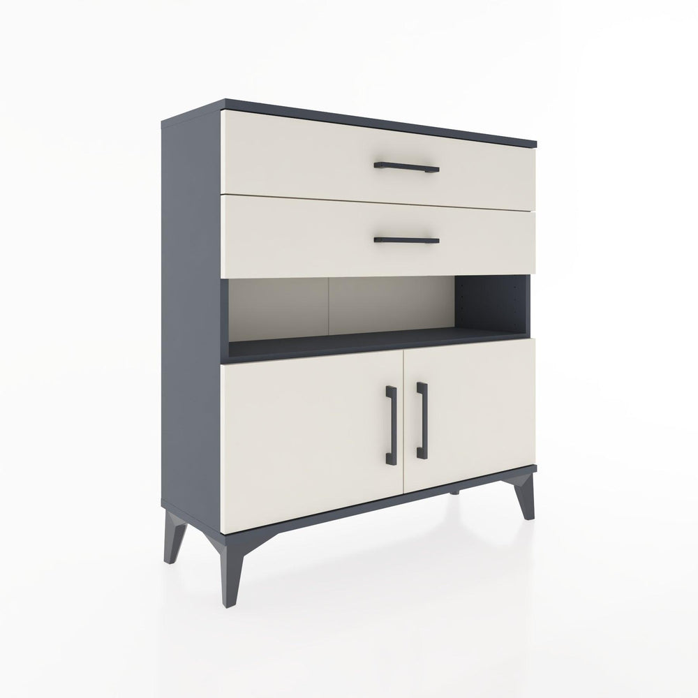 Woodntry Modüler Şifonyer Antrasit 88x30x84 cm Fonksiyonel F27-2