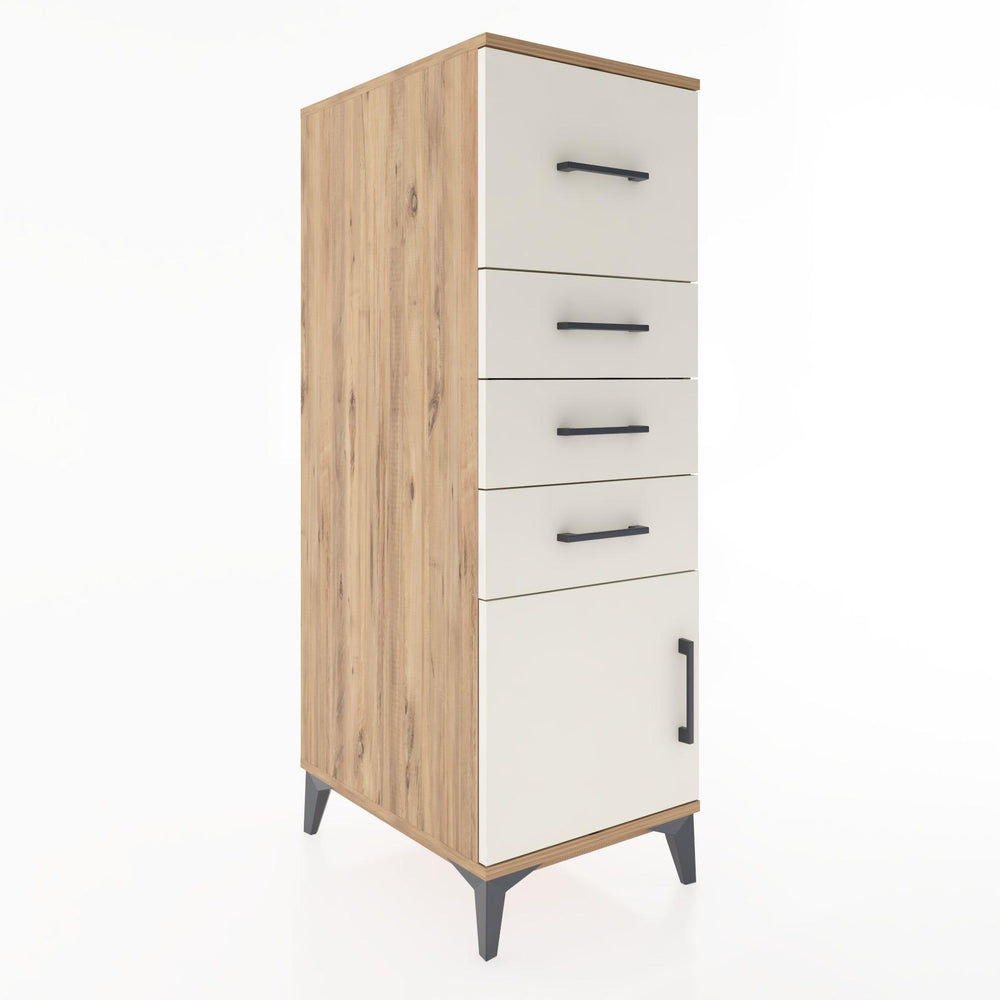Woodntry Modular Cabinet Pine 44x59x122 cm with Doors and Drawers KC27-3