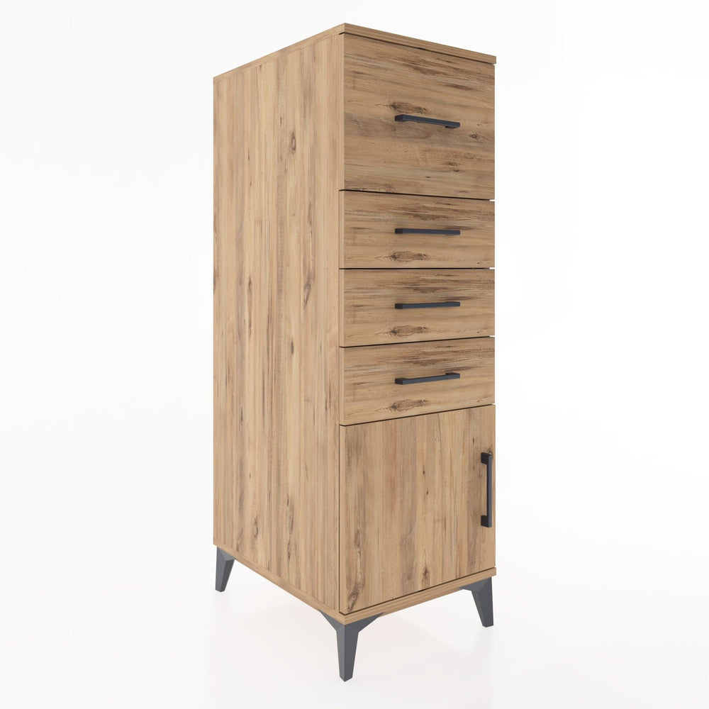 Woodntry Modular Cabinet Pine 44x30x122 cm with Doors and Drawers KC27-3