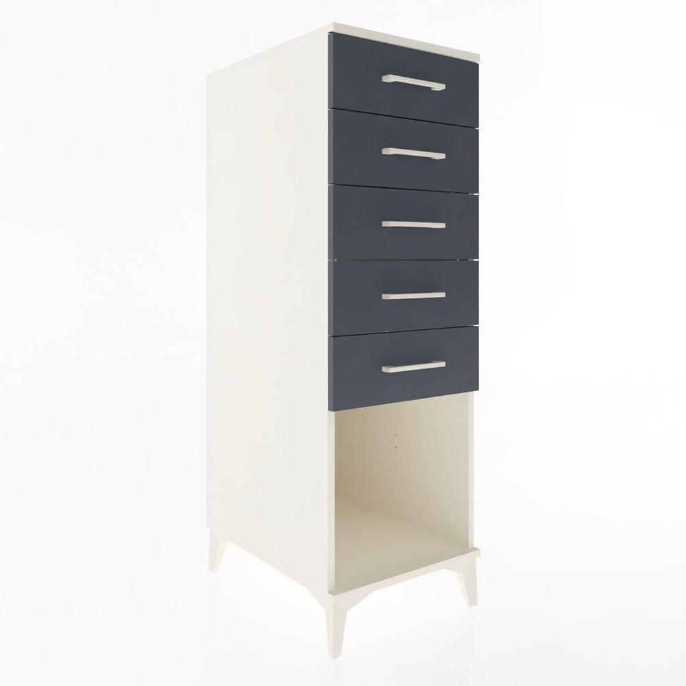 Woodntry Modular Cabinet Moonstone 44x59x122 cm with Drawers and Shelves CR128-1
