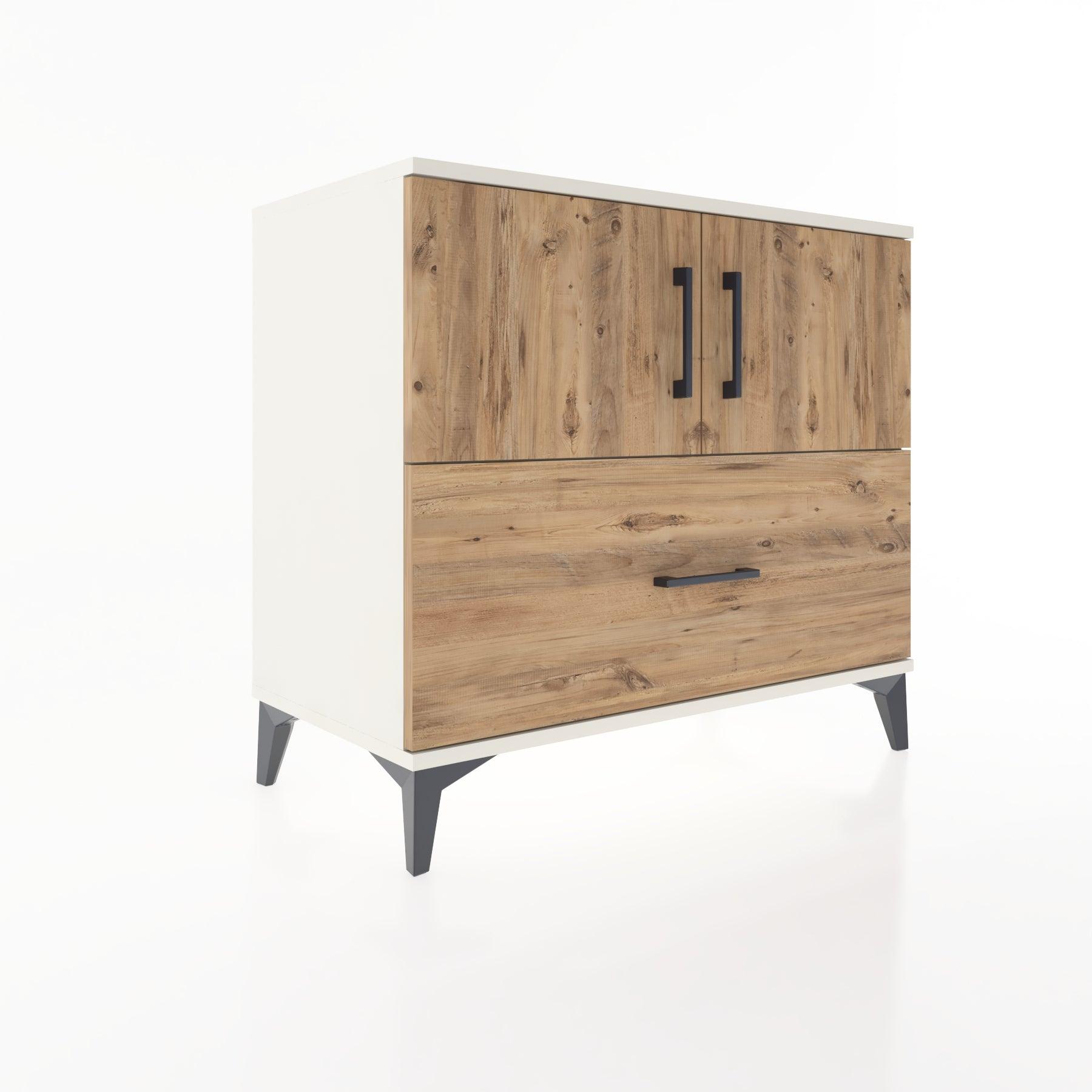 Woodntry Modüler Şifonyer Aytaşı 88x44x68 cm Kapaklı ve Çekmeceli KC28-1