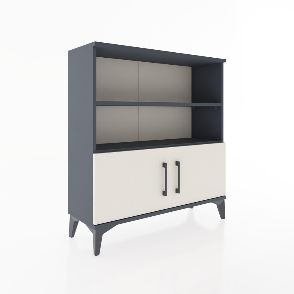 Woodntry Modüler Şifonyer Antrasit 88x30x84 cm Kapaklı ve Raflı KR28-2