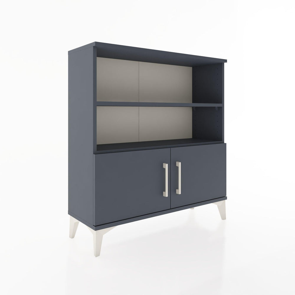 Woodntry Modüler Şifonyer Antrasit 88x30x84 cm Kapaklı ve Raflı KR28-2