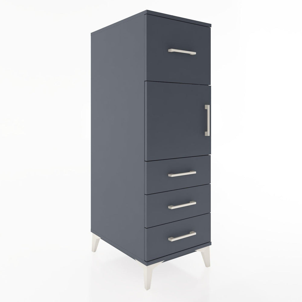 Woodntry Modular Cabinet Anthracite 44x59x122 cm with Doors and Drawers KC28-2