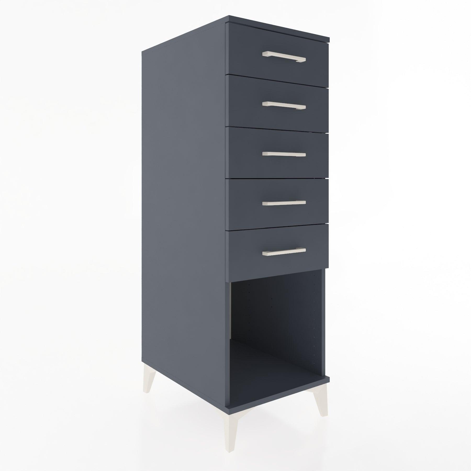 Woodntry Modular Cabinet Anthracite 44x59x122 cm with Drawers and Shelves CR128-2