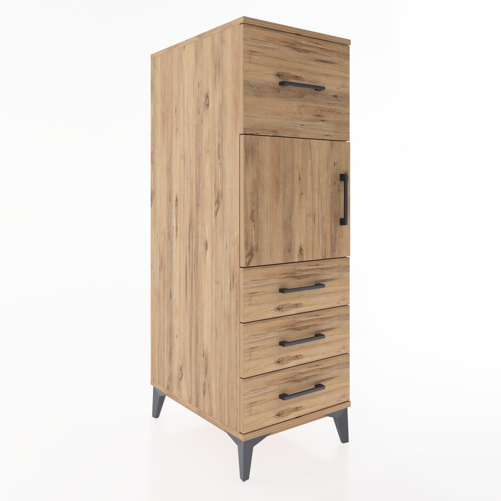 Woodntry Modular Cabinet Pine 44x30x122 cm with Doors and Drawers KC28-3