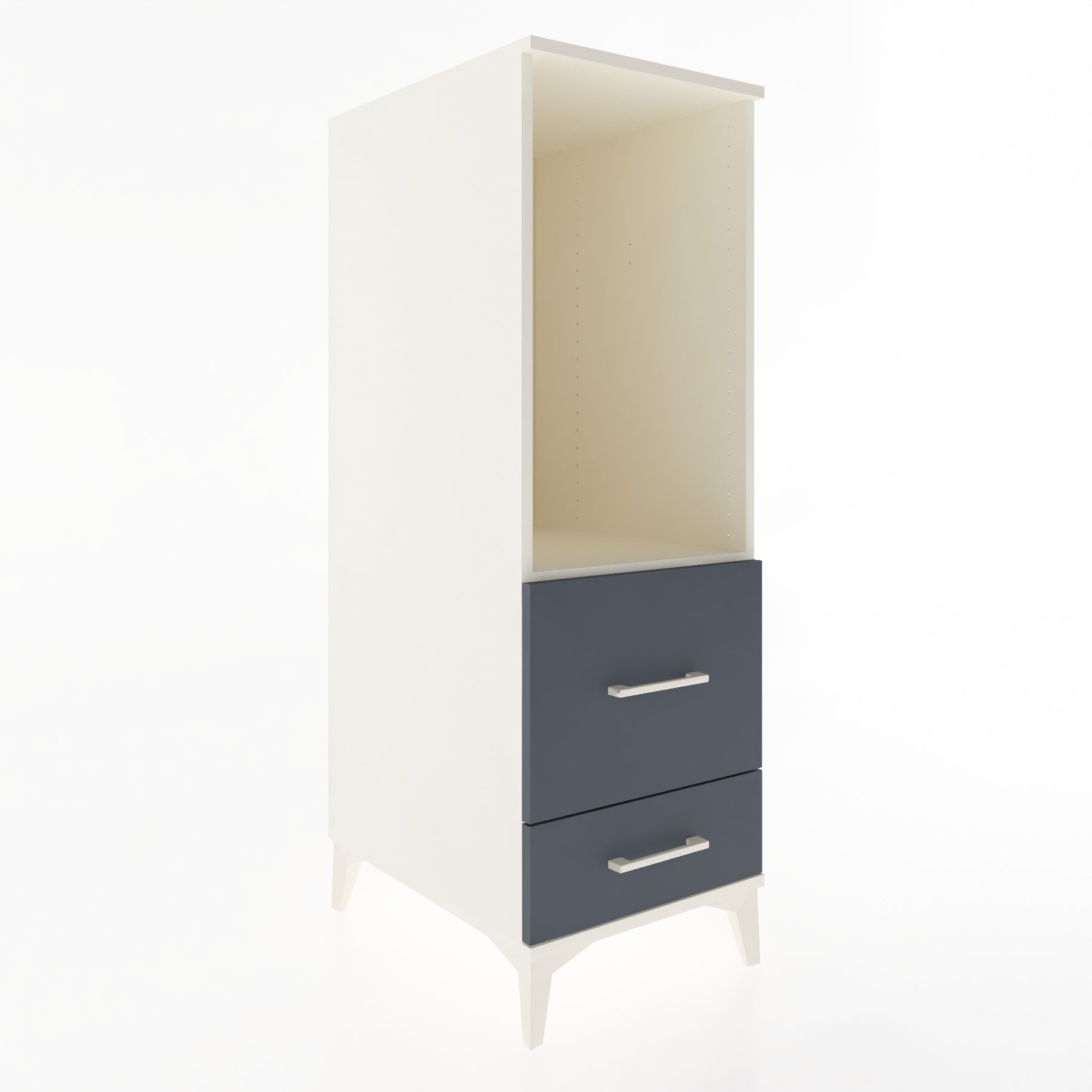 Woodntry Modular Cabinet Moonstone 44x59x122 cm with Drawers and Shelves CR79-1