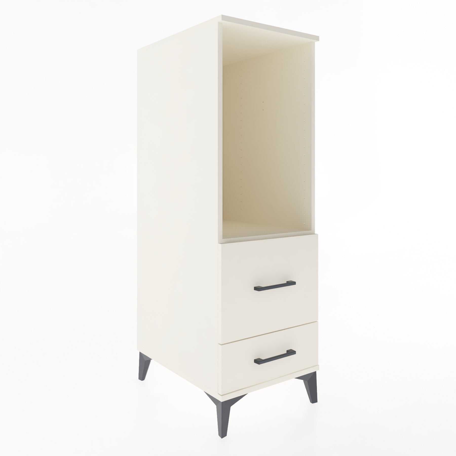 Woodntry Modular Cabinet Moonstone 44x59x122 cm with Drawers and Shelves CR79-1