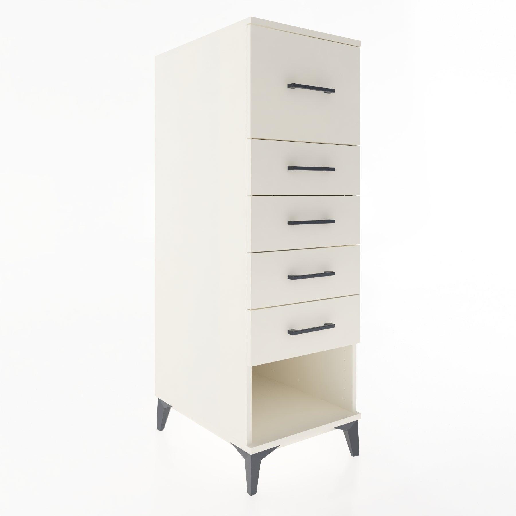Woodntry Modular Cabinet Moonstone 44x30x122 cm with Drawers and Shelves CR29-1
