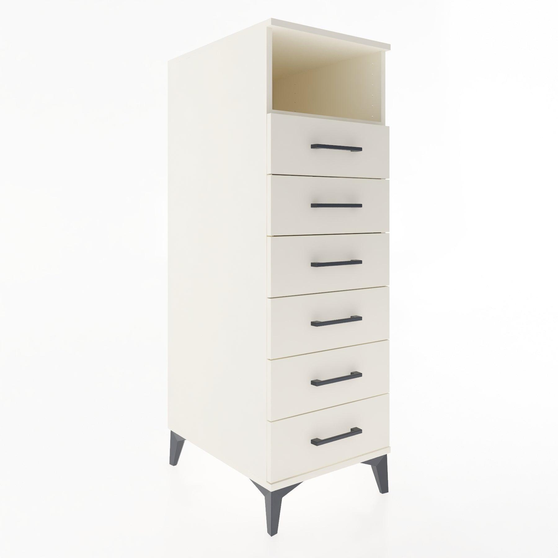 Woodntry Modular Cabinet Moonstone 44x59x122 cm with Drawers and Shelves CR129-1