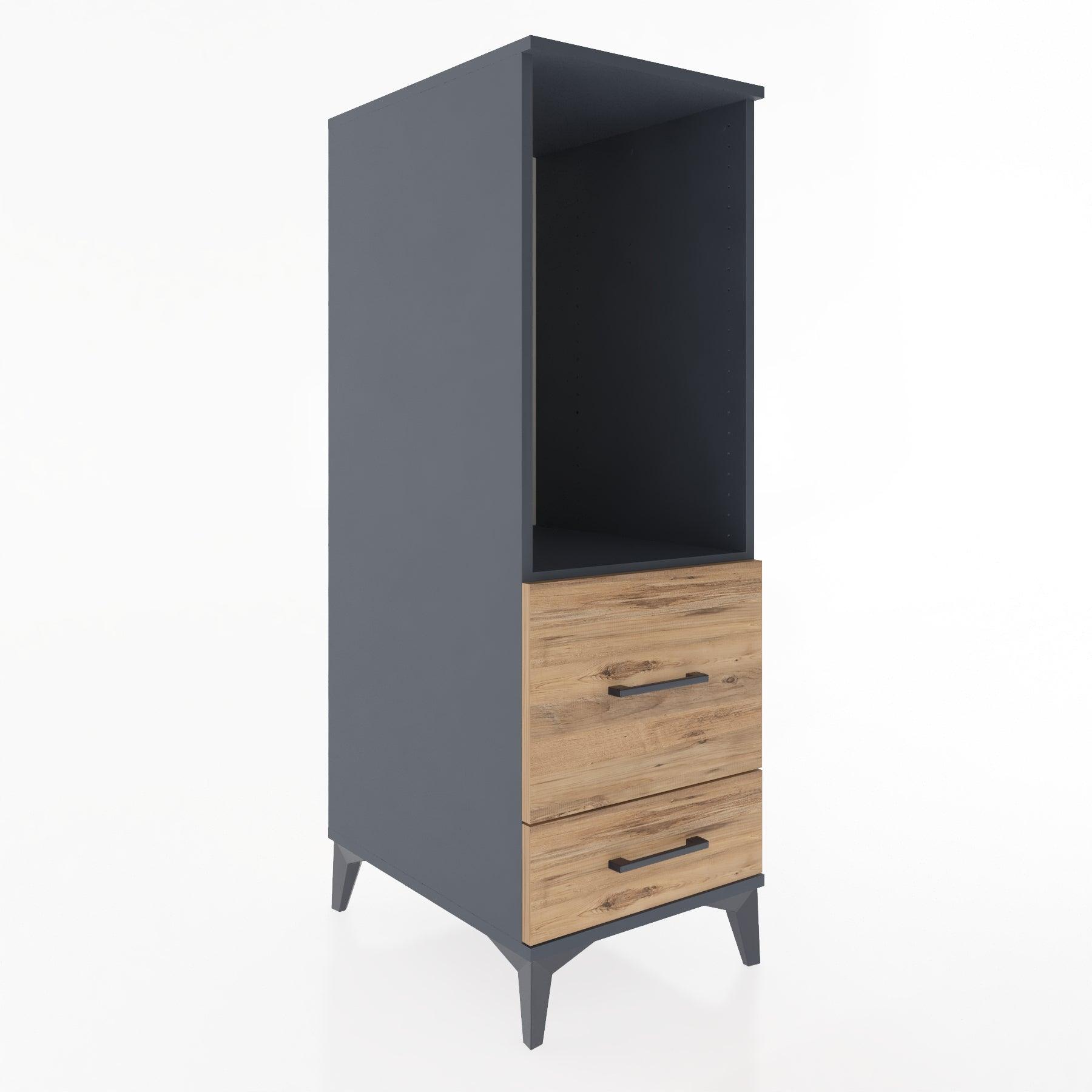 Woodntry Modular Cabinet Anthracite 44x30x122 cm with Drawers and Shelves CR79-2