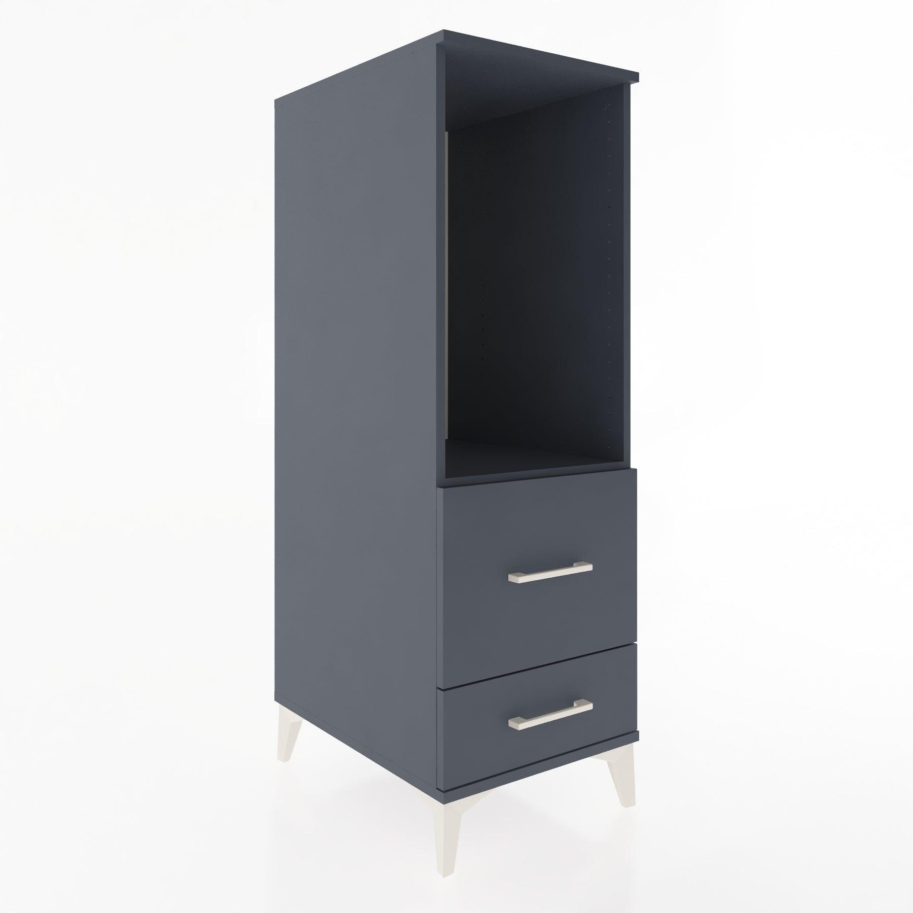 Woodntry Modular Cabinet Anthracite 44x30x122 cm with Drawers and Shelves CR79-2