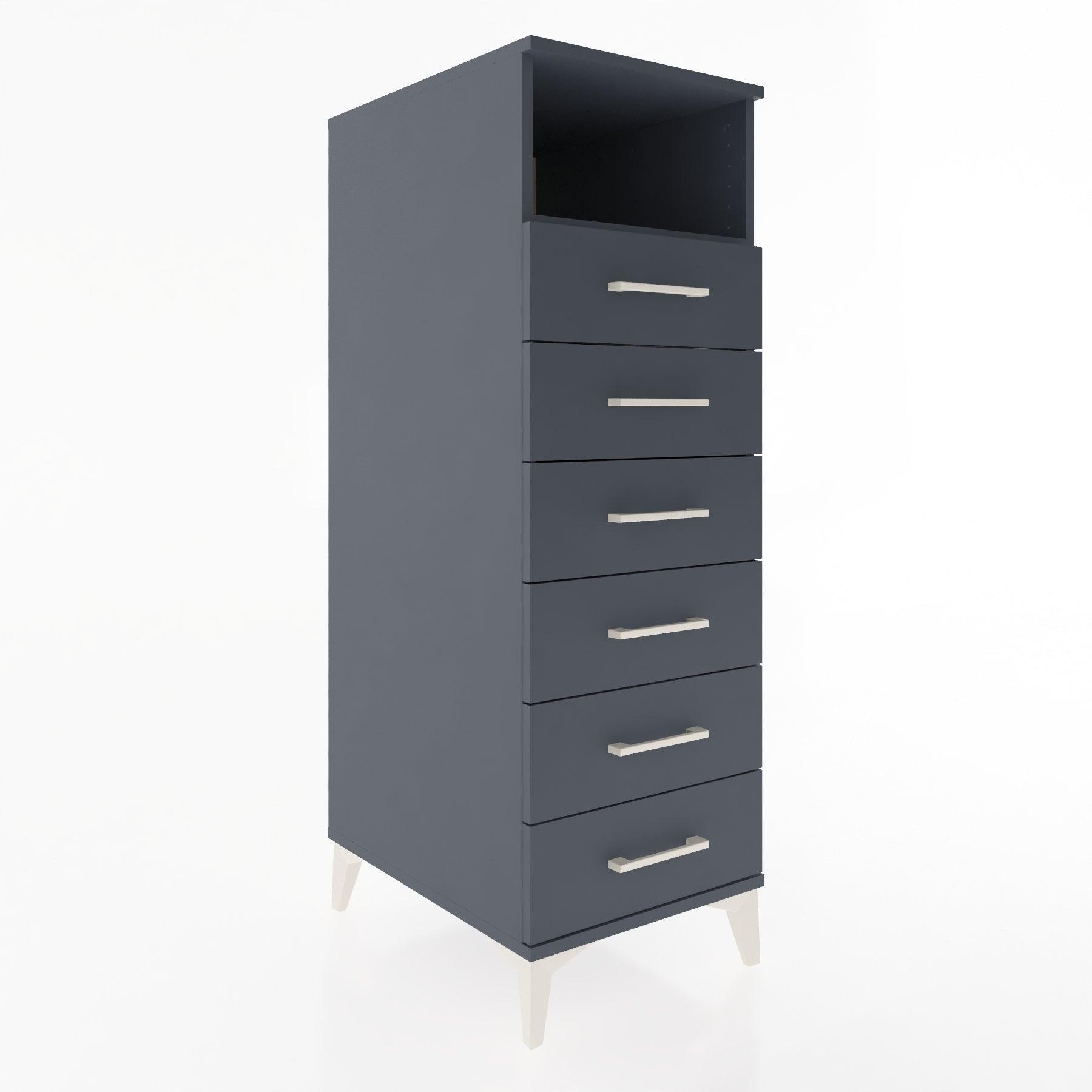 Woodntry Modular Cabinet Anthracite 44x59x122 cm with Drawers and Shelves CR129-2