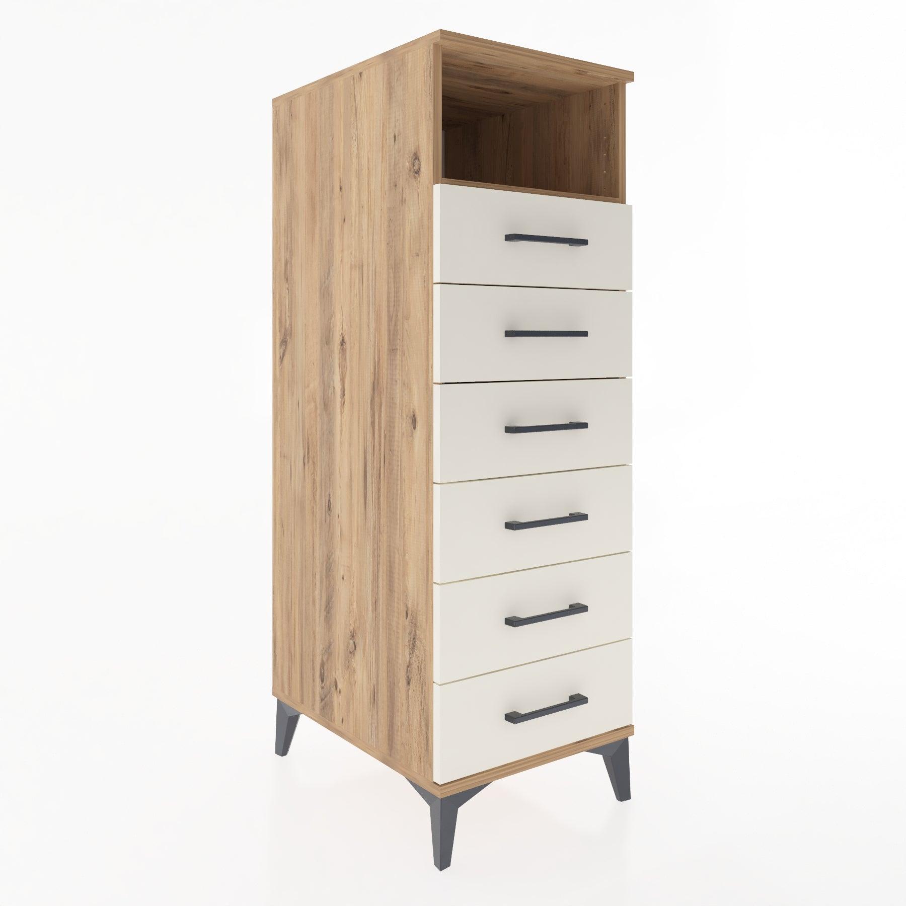Woodntry Modular Cabinet Pine 44x59x122 cm with Drawers and Shelves CR129-3