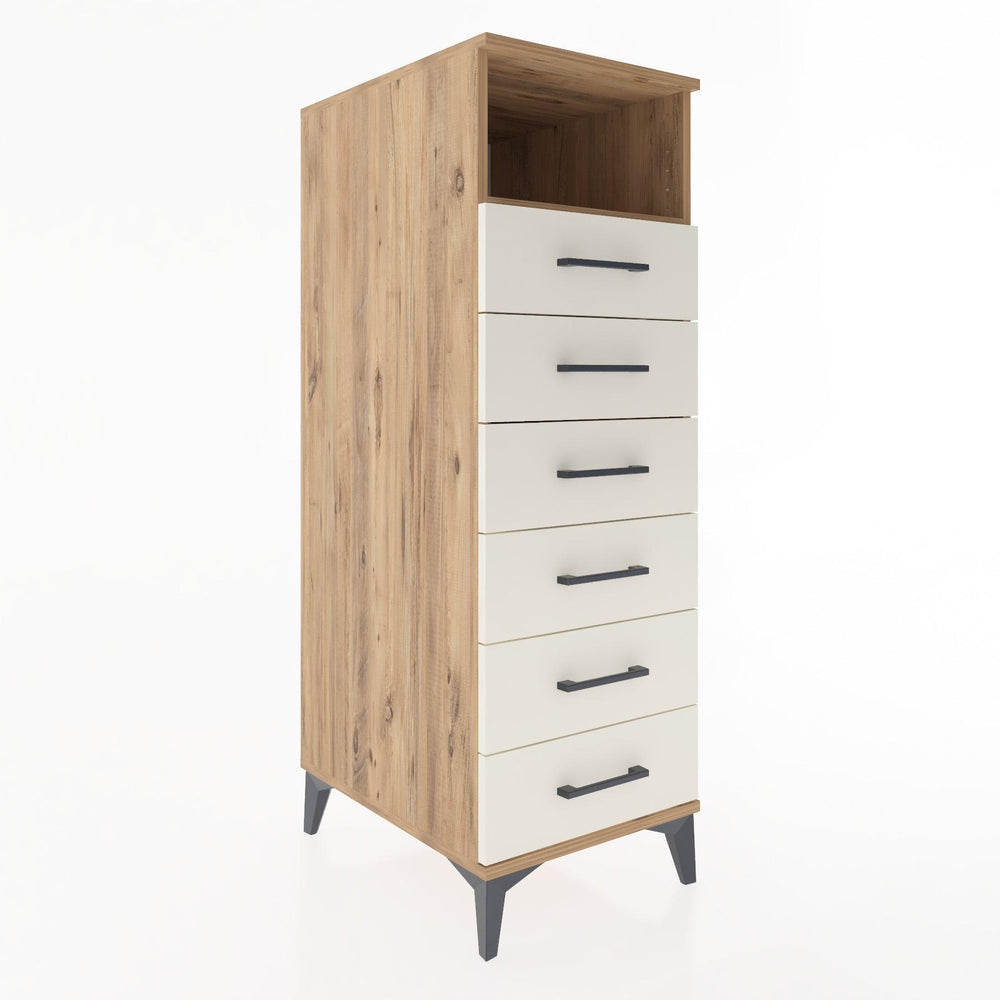 Woodntry Modular Cabinet Pine 44x30x122 cm with Drawers and Shelves CR129-3
