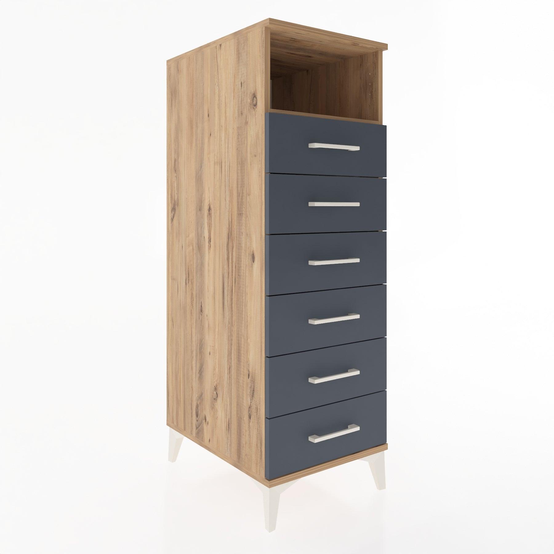 Woodntry Modular Cabinet Pine 44x59x122 cm with Drawers and Shelves CR129-3