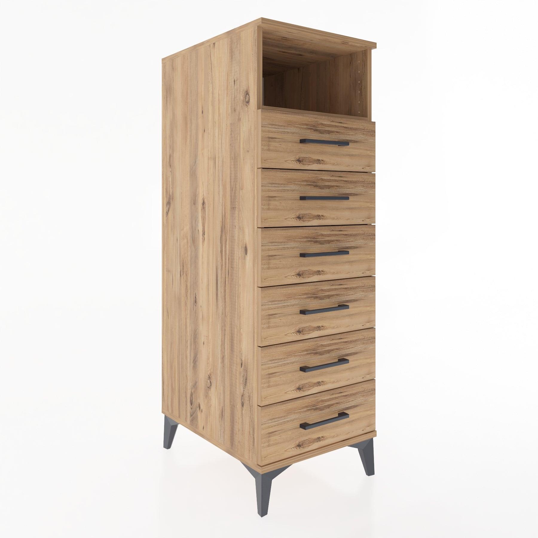 Woodntry Modular Cabinet Pine 44x59x122 cm with Drawers and Shelves CR129-3