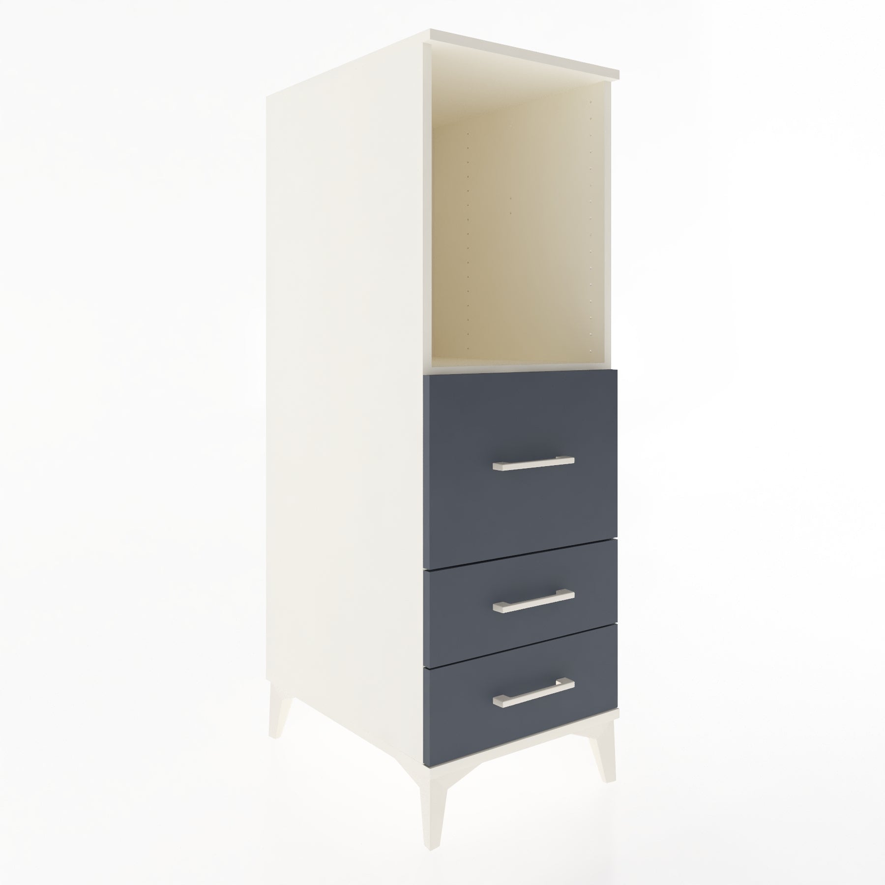 Woodntry Modular Cabinet Moonstone 44x59x122 cm with Drawers and Shelves CR80-1