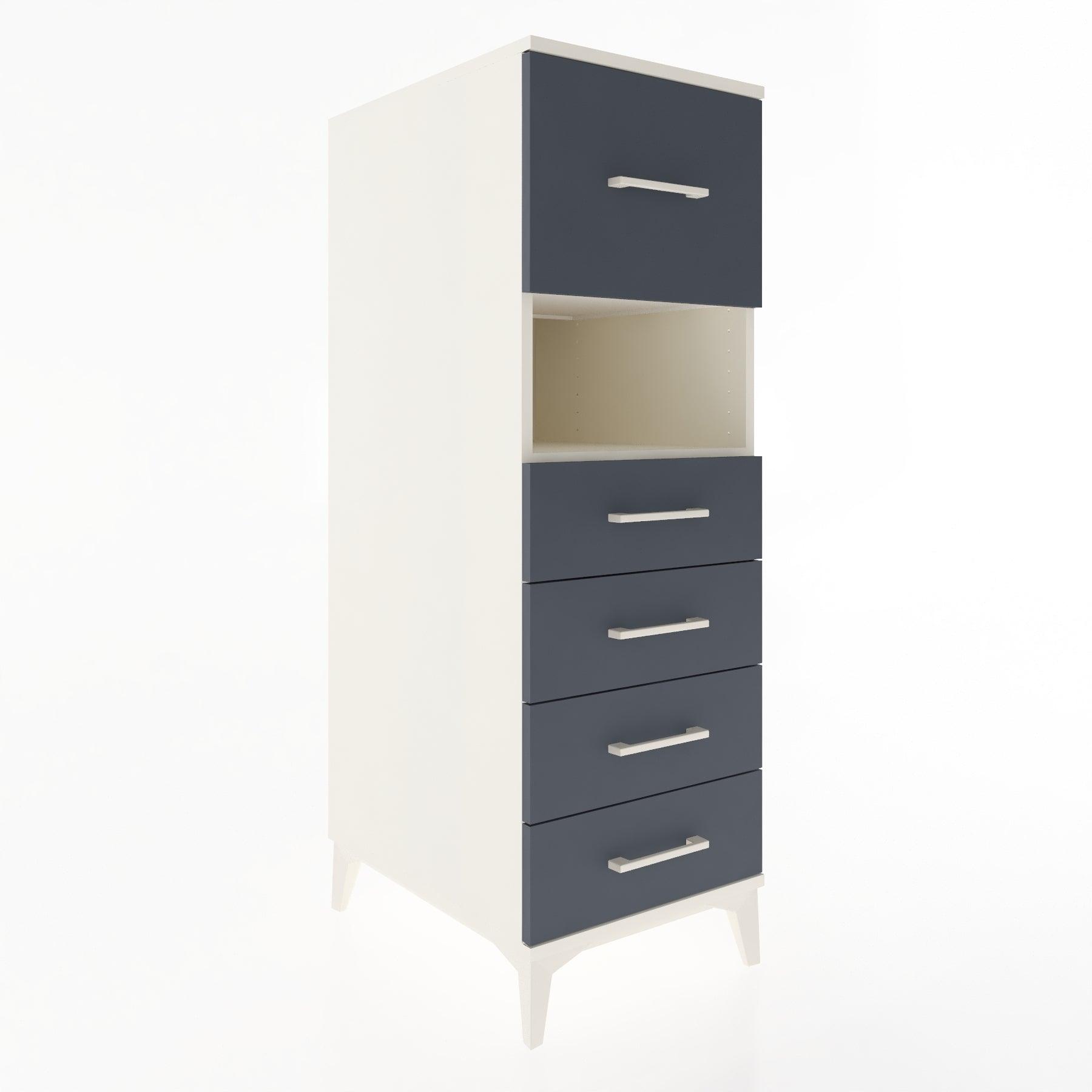 Woodntry Modular Cabinet Moonstone 44x30x122 cm with Drawers and Shelves CR30-1