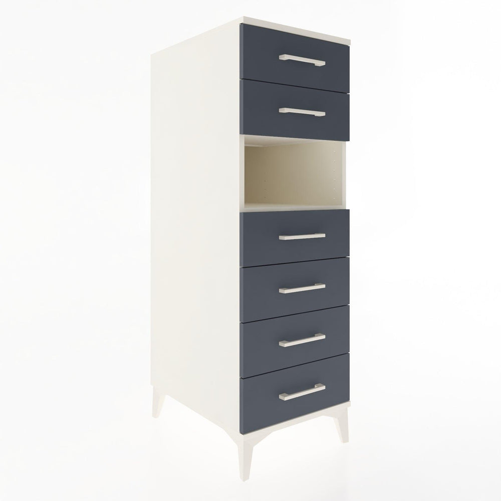 Woodntry Modular Cabinet Moonstone 44x59x122 cm with Drawers and Shelves CR130-1
