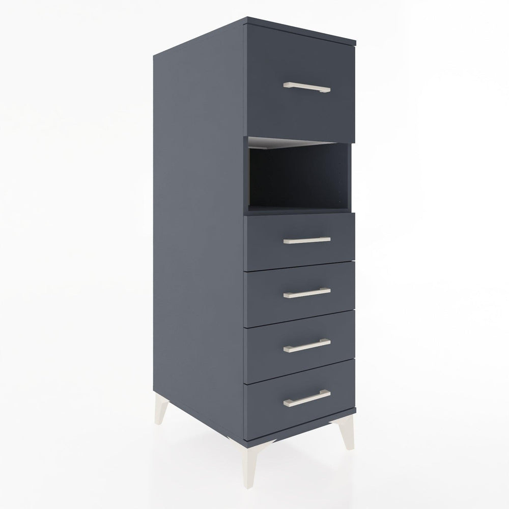 Woodntry Modular Cabinet Anthracite 44x30x122 cm with Drawers and Shelves CR30-2