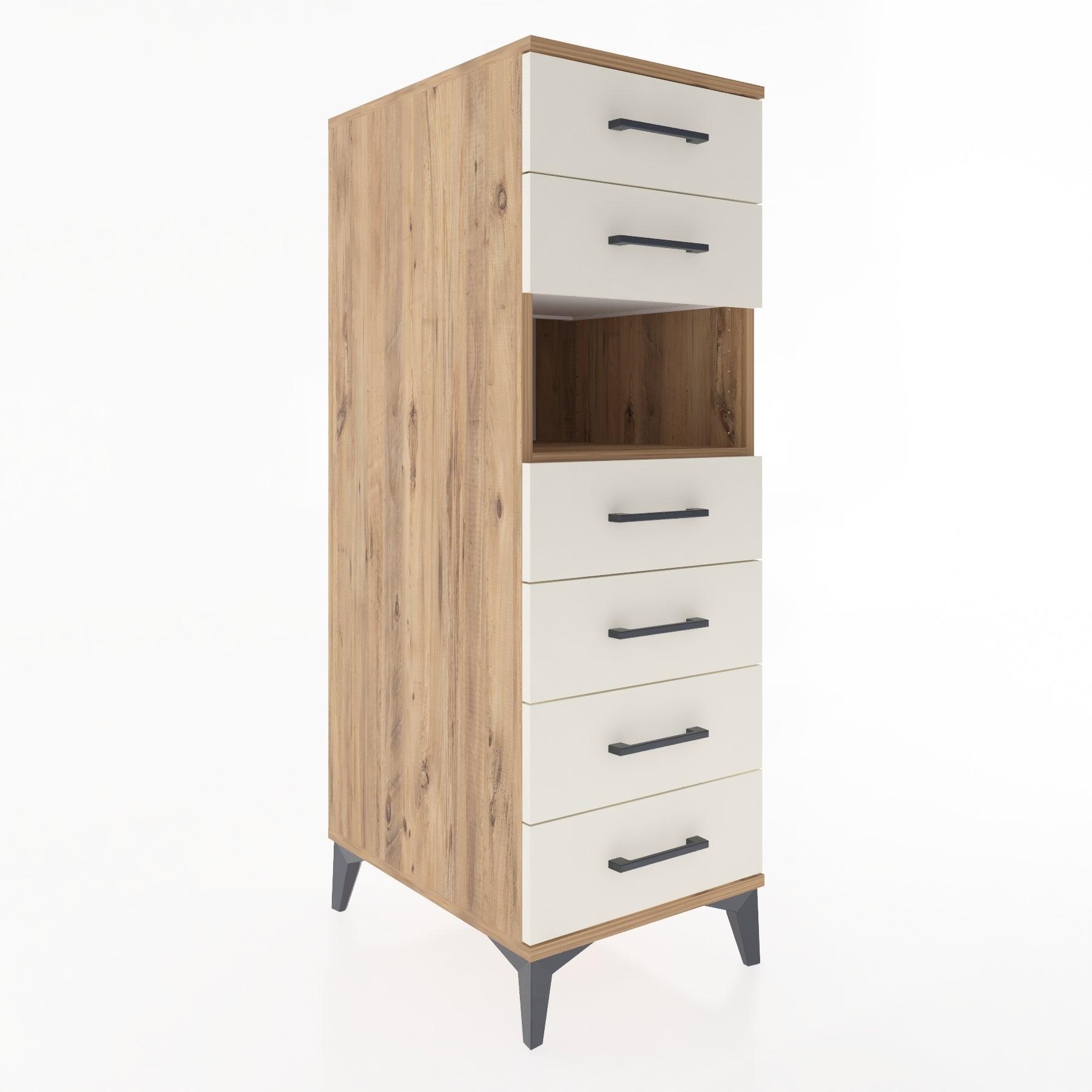 Woodntry Modular Cabinet Pine 44x59x122 cm with Drawers and Shelves CR130-3