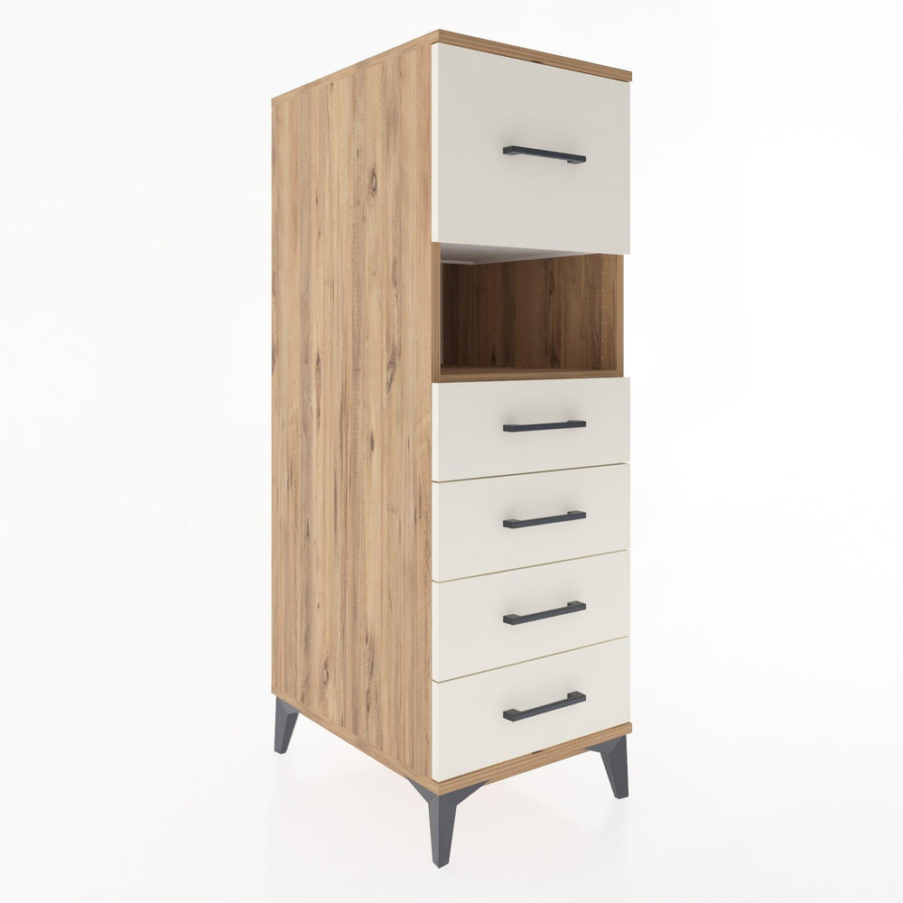 Woodntry Modular Cabinet Pine 44x30x122 cm with Drawers and Shelves CR30-3