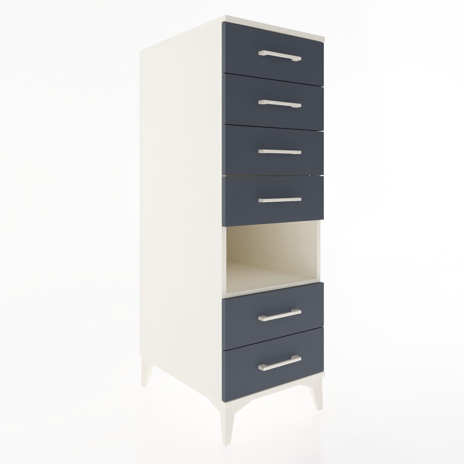 Woodntry Modular Cabinet Moonstone 44x59x122 cm with Drawers and Shelves CR131-1