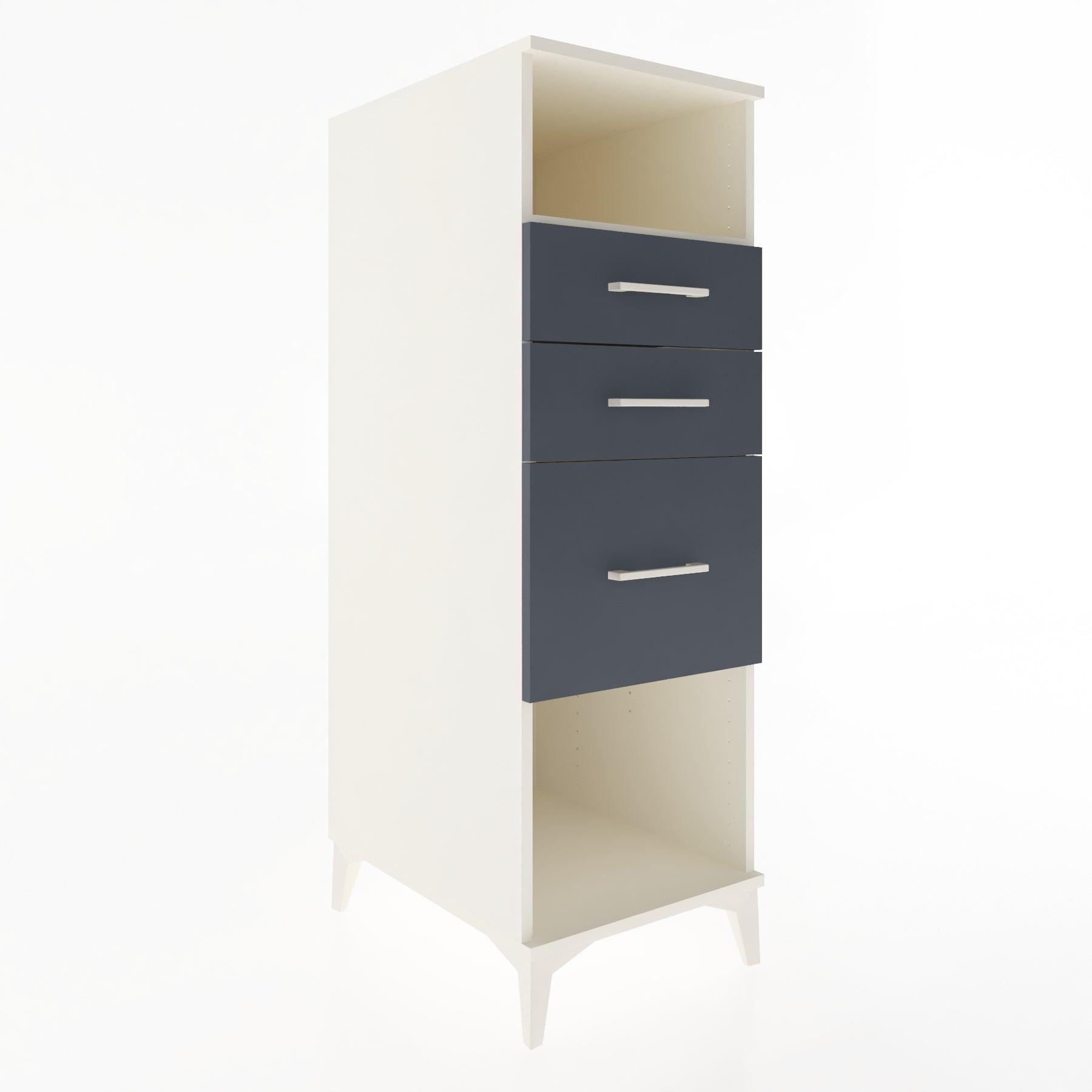 Woodntry Modular Cabinet Moonstone 44x30x122 cm with Drawers and Shelves CR31-1
