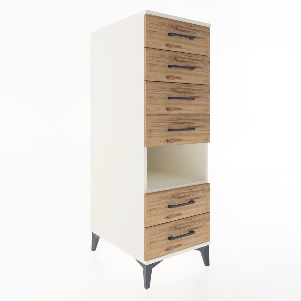 Woodntry Modular Cabinet Moonstone 44x59x122 cm with Drawers and Shelves CR131-1