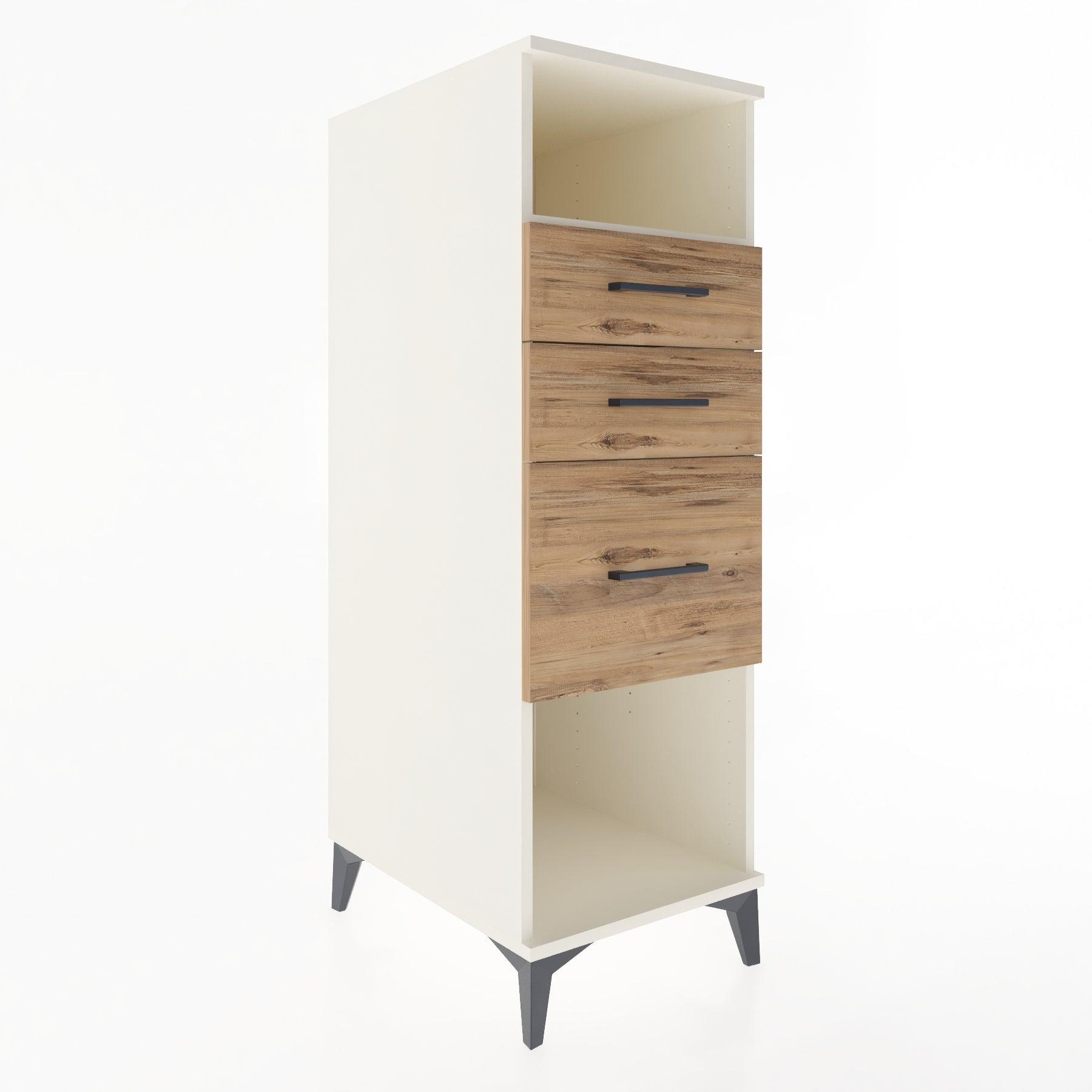 Woodntry Modular Cabinet Moonstone 44x30x122 cm with Drawers and Shelves CR31-1