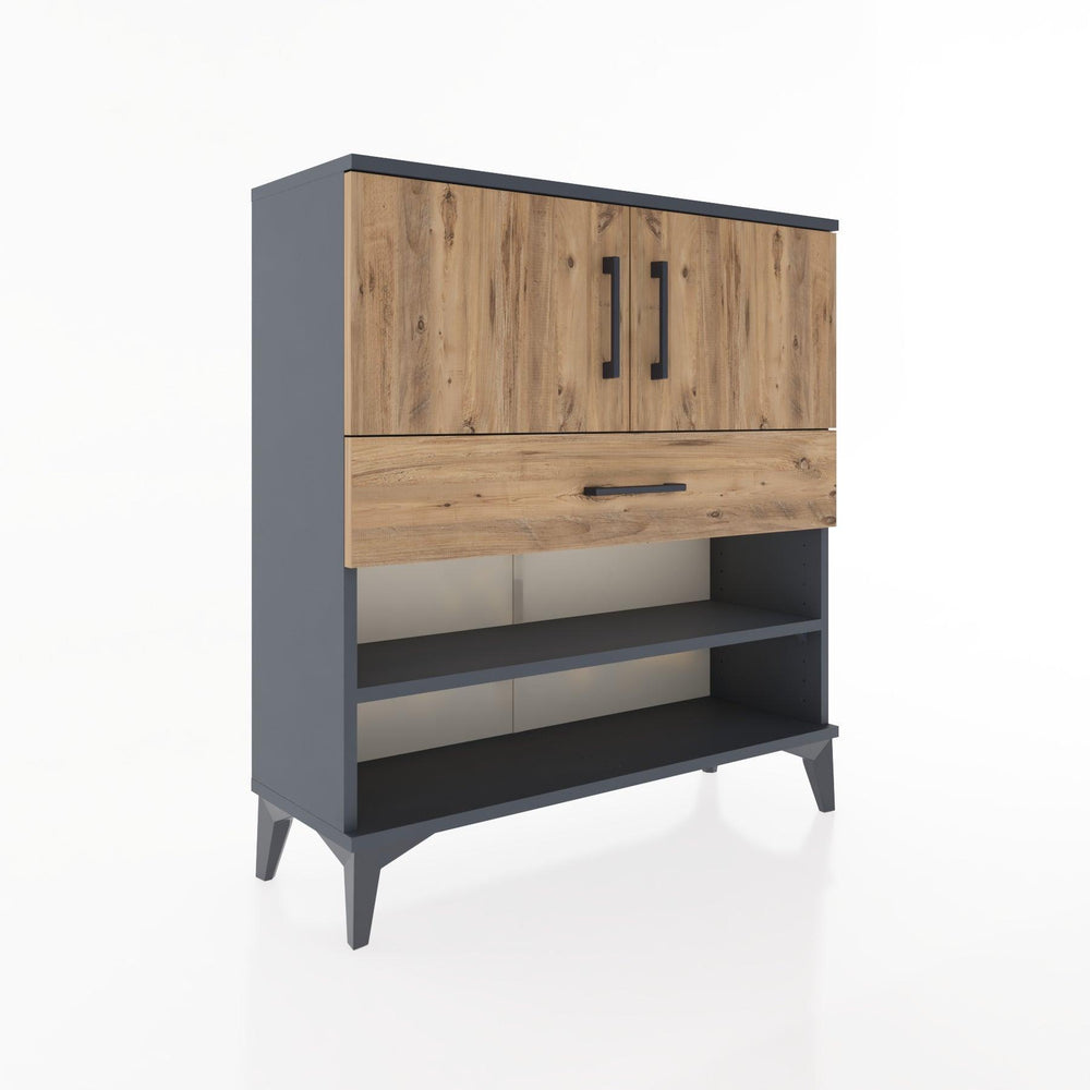 Woodntry Modüler Şifonyer Antrasit 88x30x84 cm Fonksiyonel F31-2